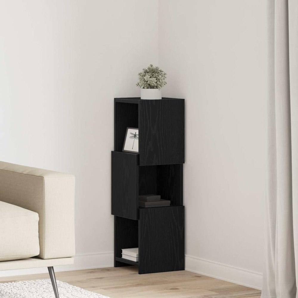 vidaXL Hörnskåp Vit 25,5x25x80cm Konstruerat trä