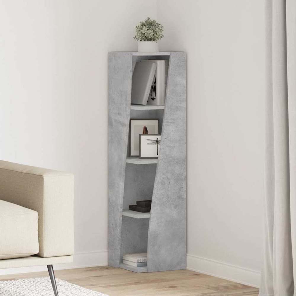 vidaXL Hörnskåp Vit 27,5x27x102cm Konstruerat trä