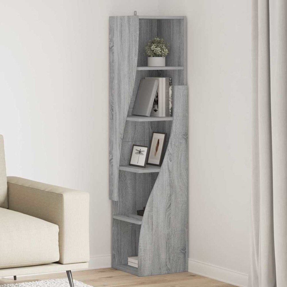 vidaXL Hörnskåp Vit 32x32x140cm Konstruerat trä