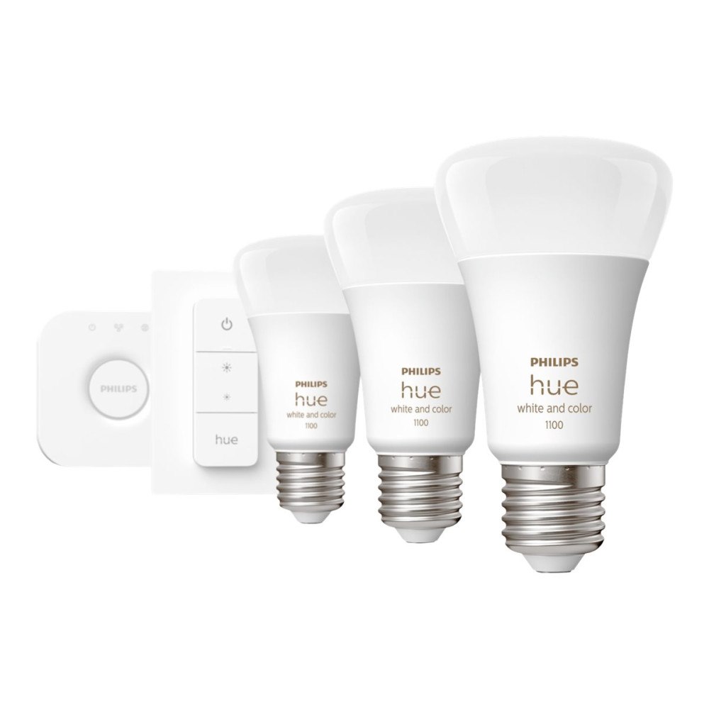 Philips Philips Hue White and Color Ambiance Starter Kit - trådlös belysningsuppsättning - LED-glödlampa x 3 - form: A60 - E27 -...