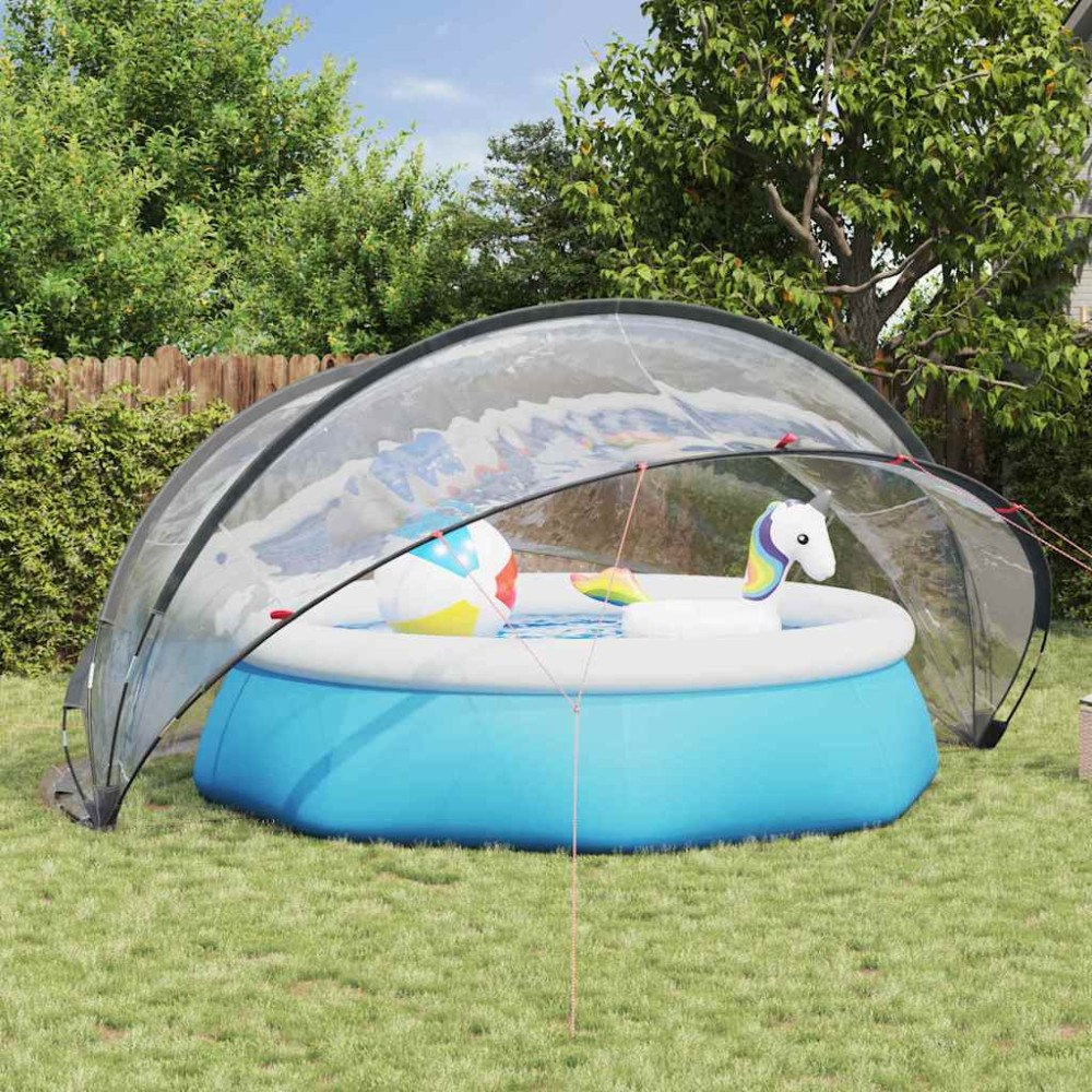 vidaXL Poolkupol Transparent 430 x 430 x 210 cm PVC