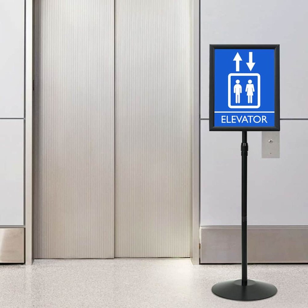 vidaXL Pedestal affischställ Svart a3 Aluminium och PVC