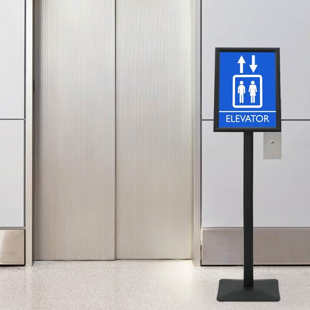 vidaXL Pedestal affischställ Svart a3 Aluminium och PVC