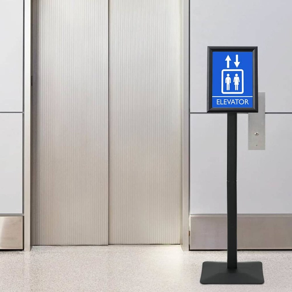 vidaXL Pedestal affischställ Svart a4 Aluminium och PVC