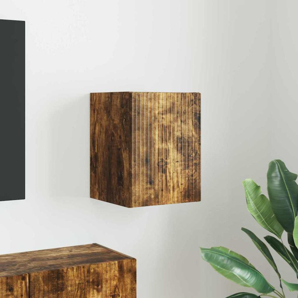 vidaXL TV Vägghylla Rökt ek 30 x 31 x 40 cm Konstruerat trä