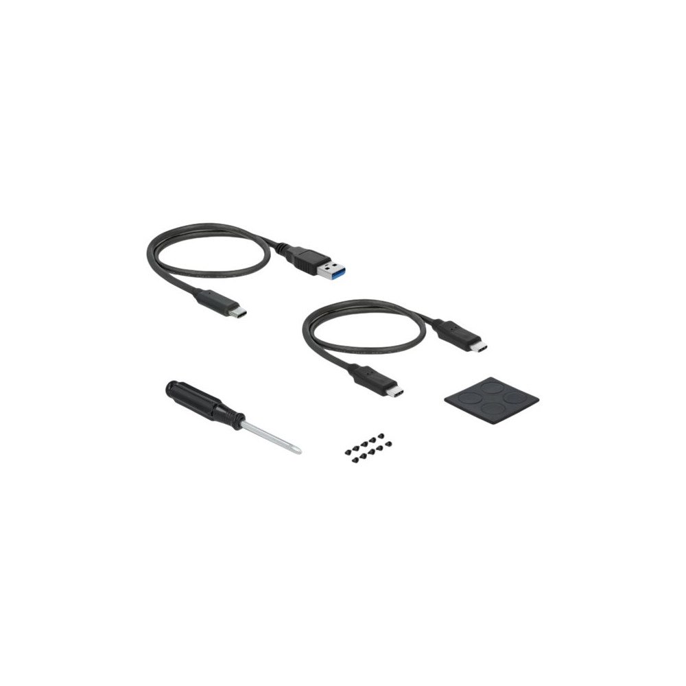 DeLOCK Delock External Enclosure for 2.5" SATA HDD / SSD with additional USB Type-C and Type-A Port and SD Slot - förvaringslåd...