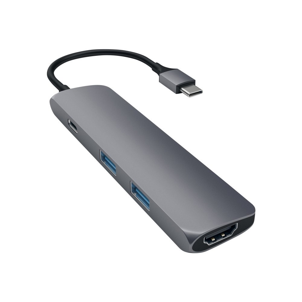 Satechi Satechi Slim Aluminum Multi-Port Adapter - dockningsstation - USB-C