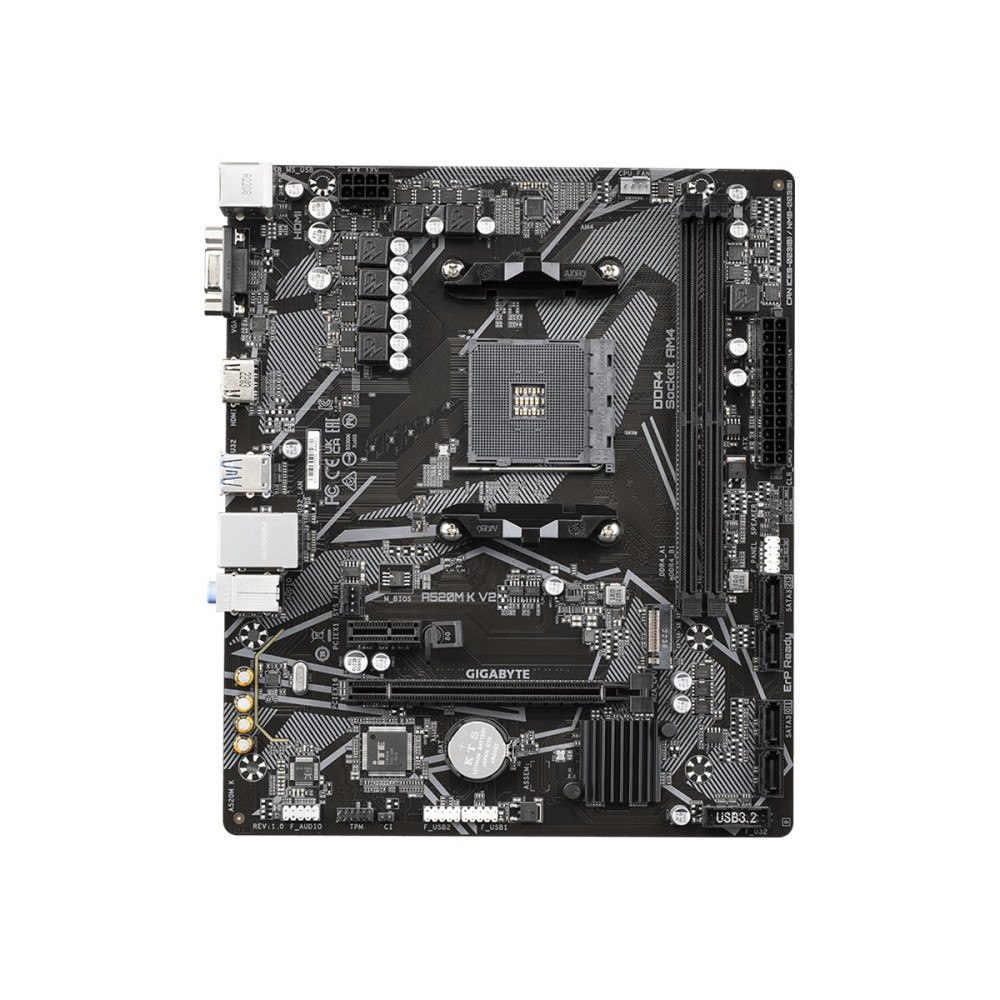 Gigabyte Gigabyte A520M K V2 - 1.0 - moderkort - micro ATX - Socket AM4 - AMD A520