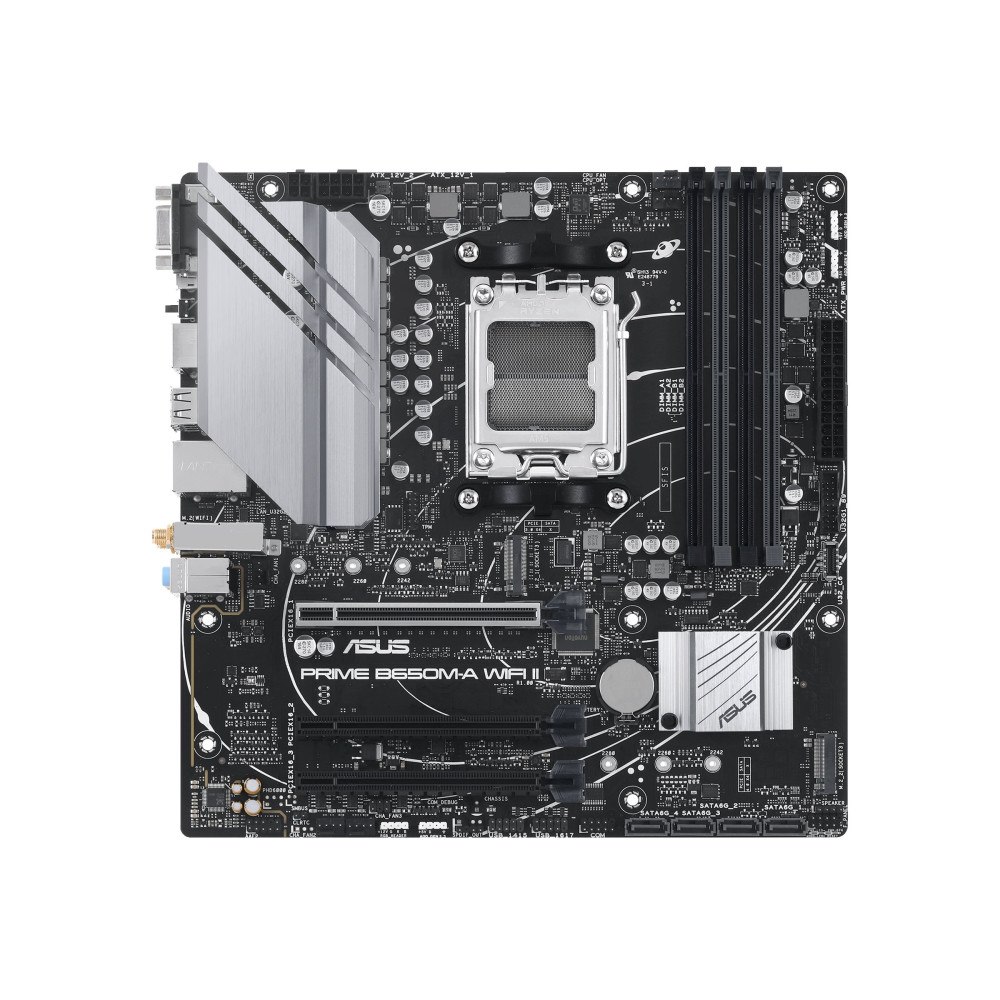 ASUSTeK COMPUTER ASUS PRIME B650M-A WIFI II - moderkort - micro ATX - Socket AM5 - AMD B650