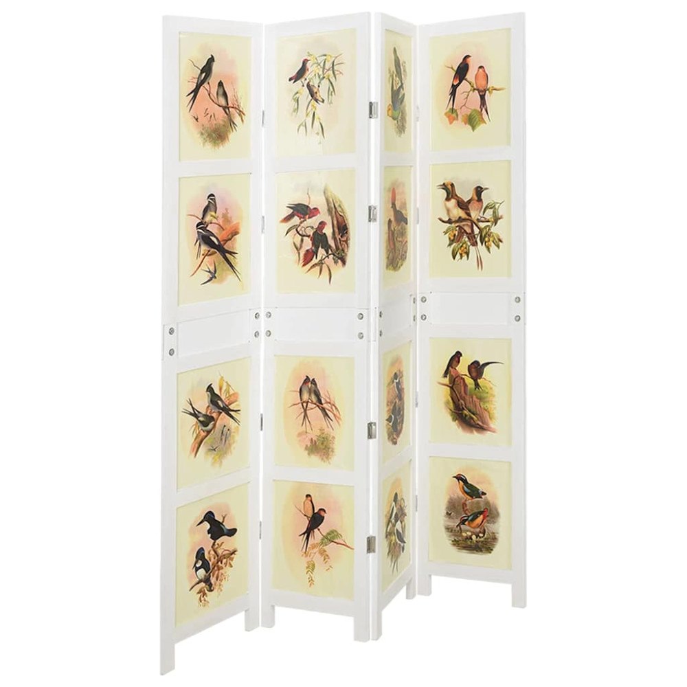 vidaXL Romdivider Panel Vit 141,5 x 165 cm MDF