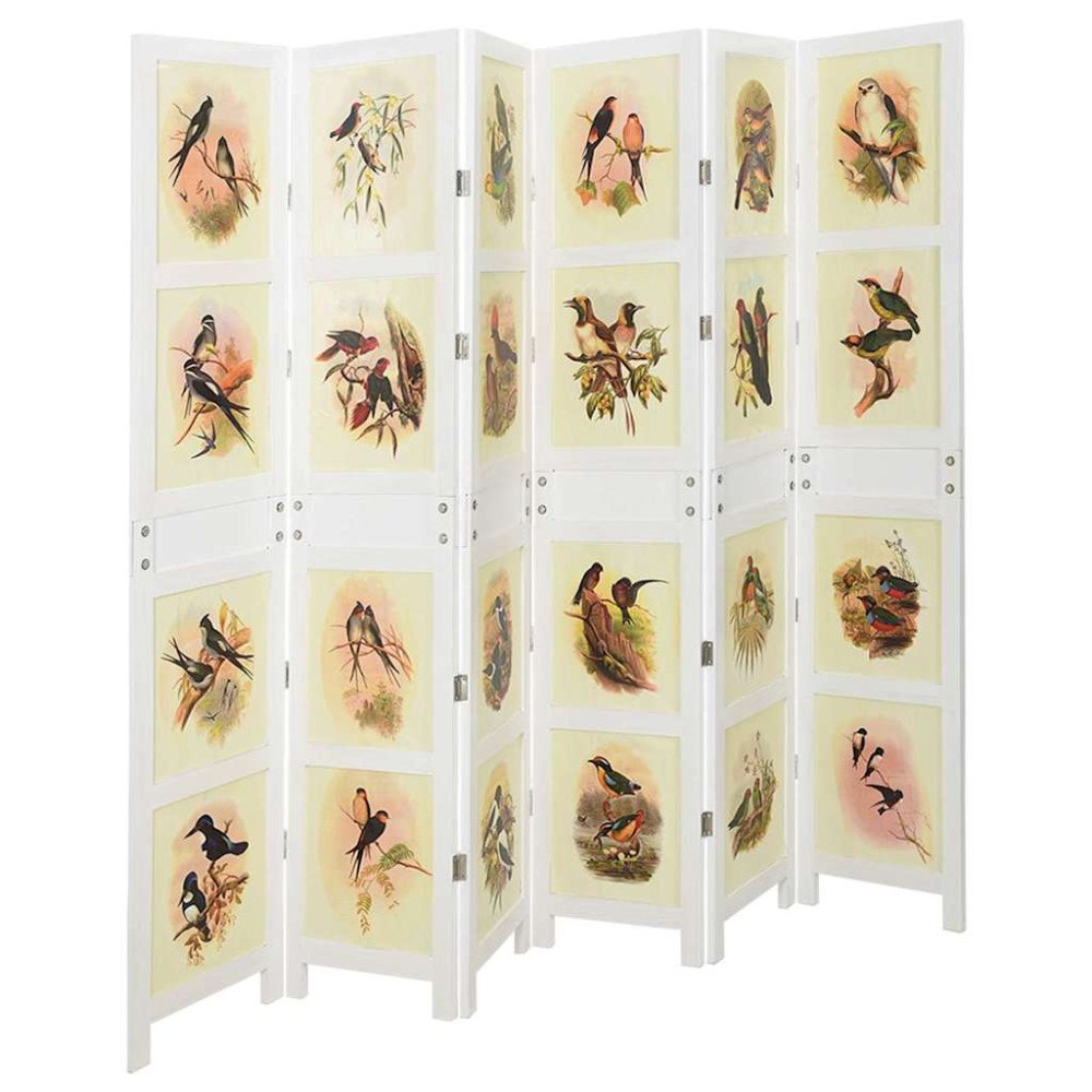 vidaXL Romdivider Panel Vit 212 x 165 cm MDF