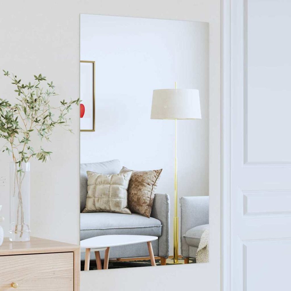 vidaXL Väggspegel 100 x 60 cm härdat glas