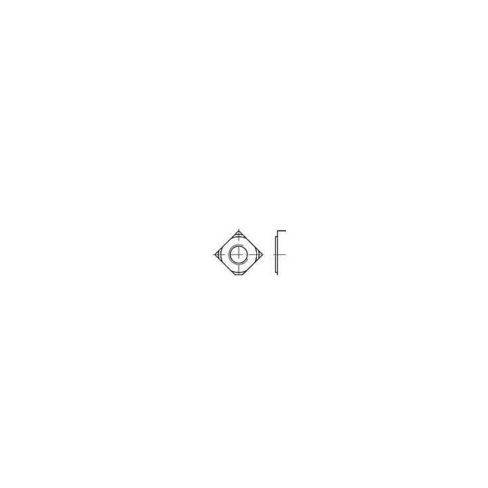 TOOLCRAFT Toolcraft TOOLCRAFT 119085 fyrkantmuttrar M5 DIN 928 stål 10...