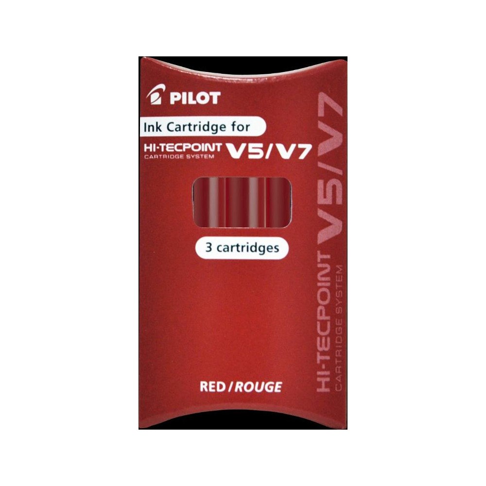 PILOT Refill PILOT Hi-Tecpoint V5/V7 röd 3/fp
