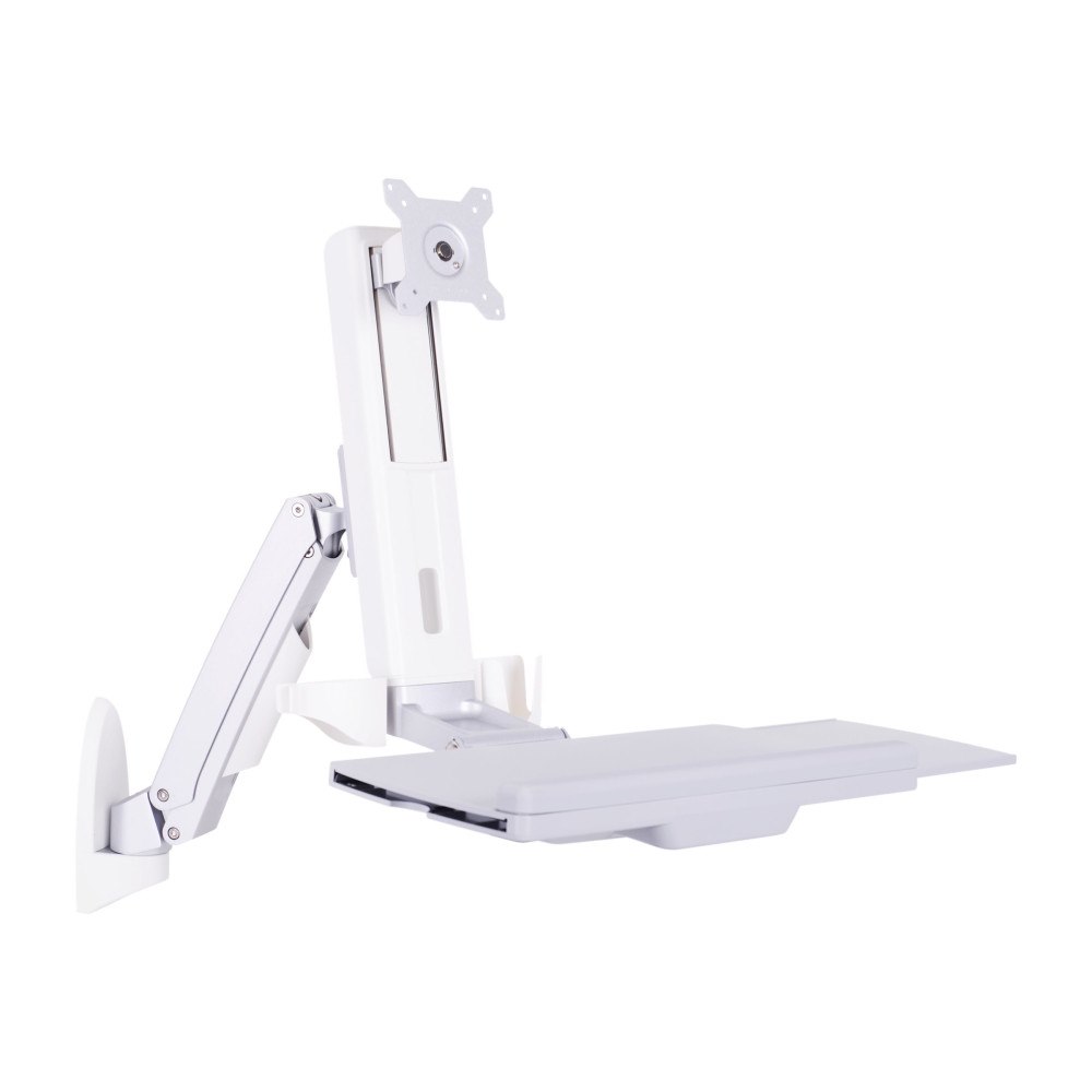 MULTIBRACKETS Multibrackets M Workstation Arm Single konsol - justerbar arm - för LCD-bildskärm/tangentbord - vit, silver