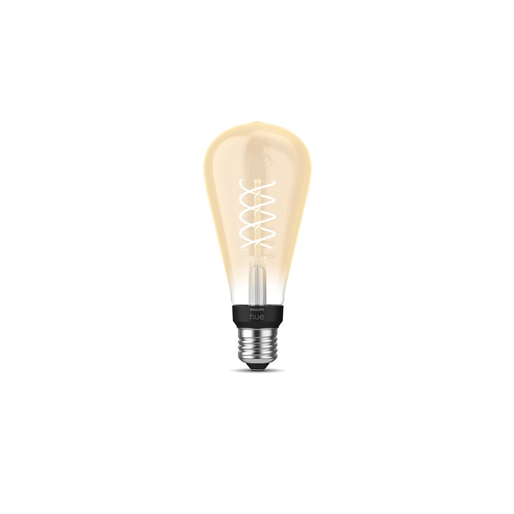 Philips Philips Hue White - LED-glödlampa med filament - form: ST72 - E27 - 7 W - varmt vitt ljus - 2100 K