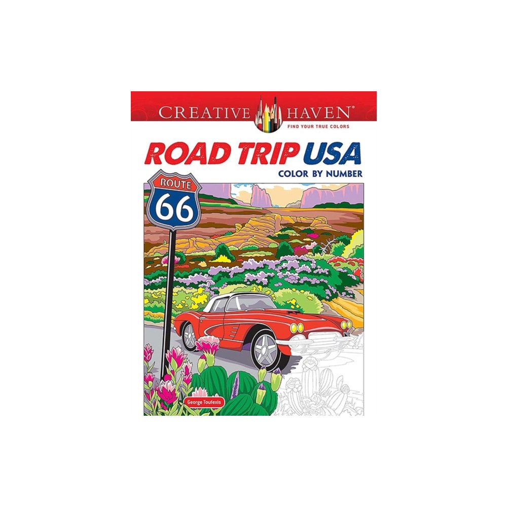Dover publications inc. Creative Haven Road Trip USA Color by Number (häftad, eng)