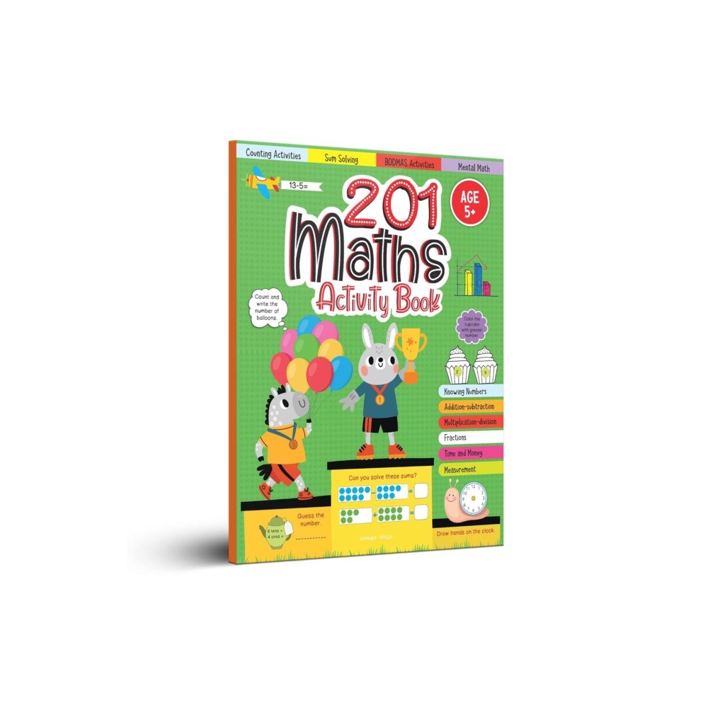 Prakash Books India Private Limited 201 Maths Activity Book - Fun Activities and Math Exercises for Children Knowing Numbers, Addition-Subtraction, Fraction...