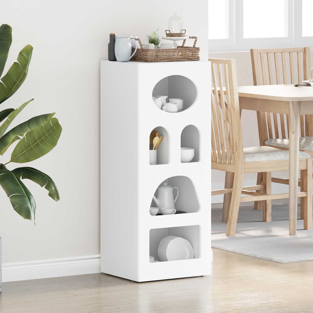 vidaXL Sideboard Vit 40 x 35 x 100,5 cm Konstruerat trä