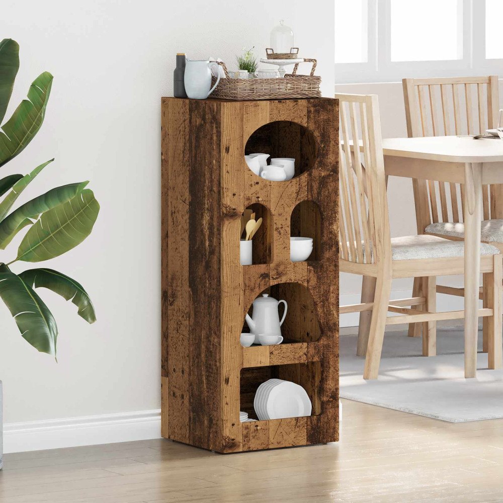 vidaXL Sideboard Gammalt trä 40 x 35 x 100,5 cm Konstruerat trä