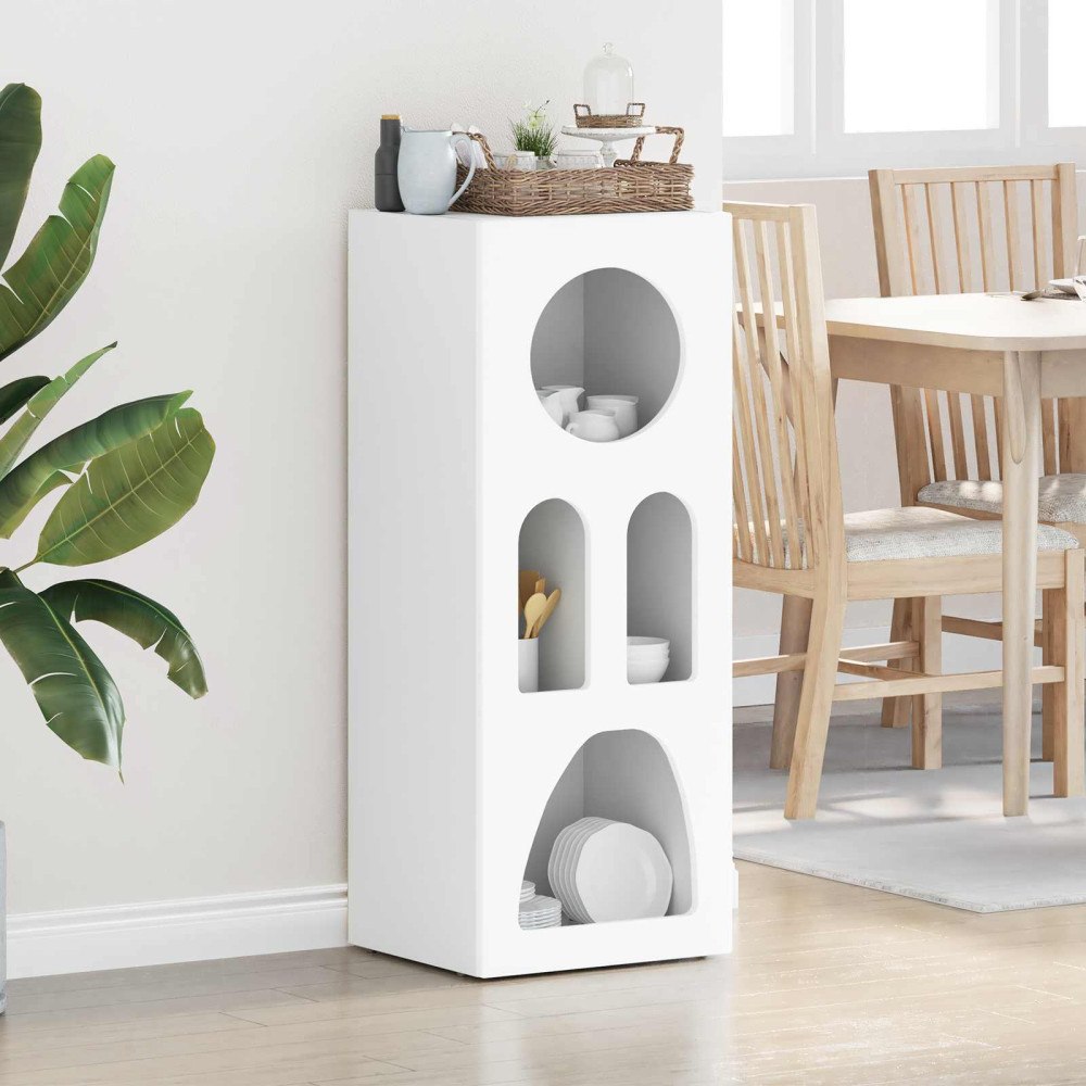 vidaXL Sideboard Vit 40 x 35 x 100.5 cm Konstruerat trä