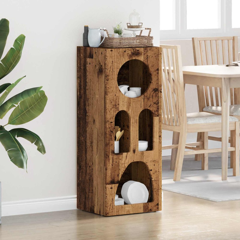 vidaXL Sideboard Gammalt trä 40 x 35 x 100.5 cm Konstruerat trä