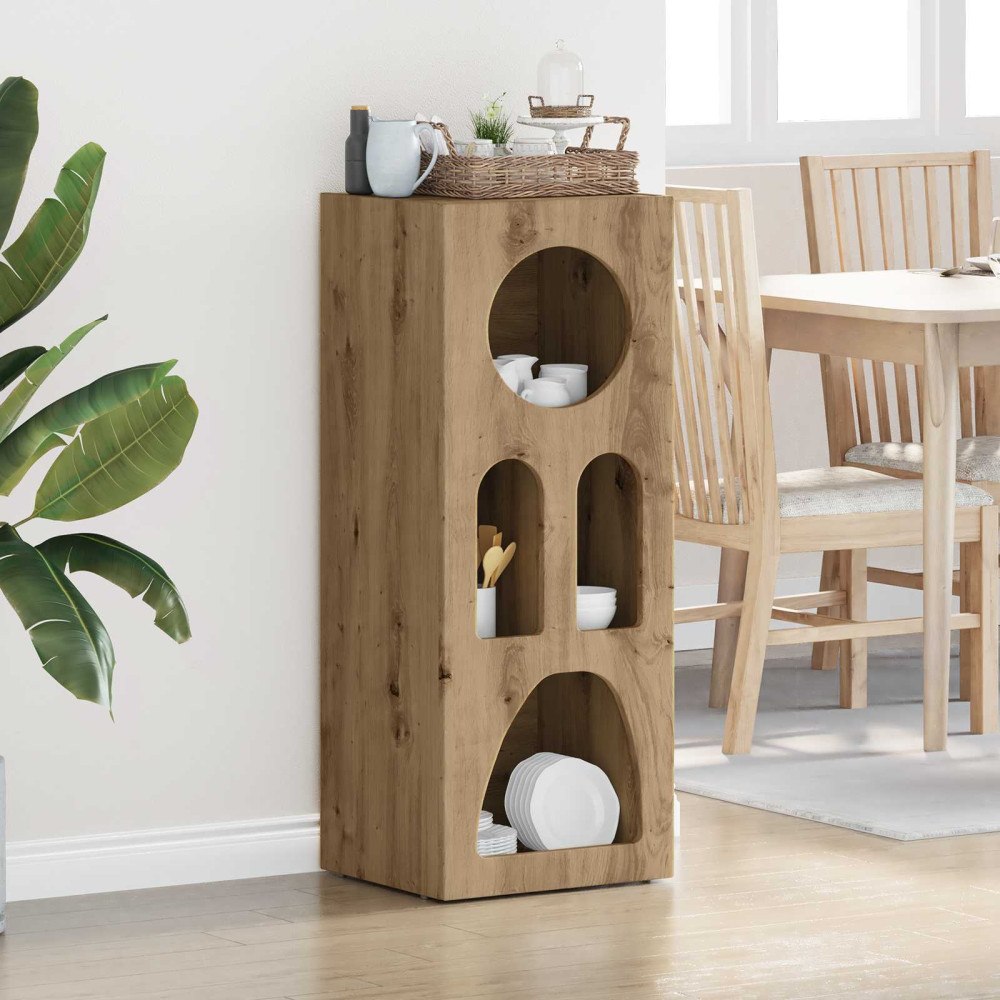 vidaXL Sideboard Artisan Ek 40 x 35 x 100.5 cm Konstruerat trä