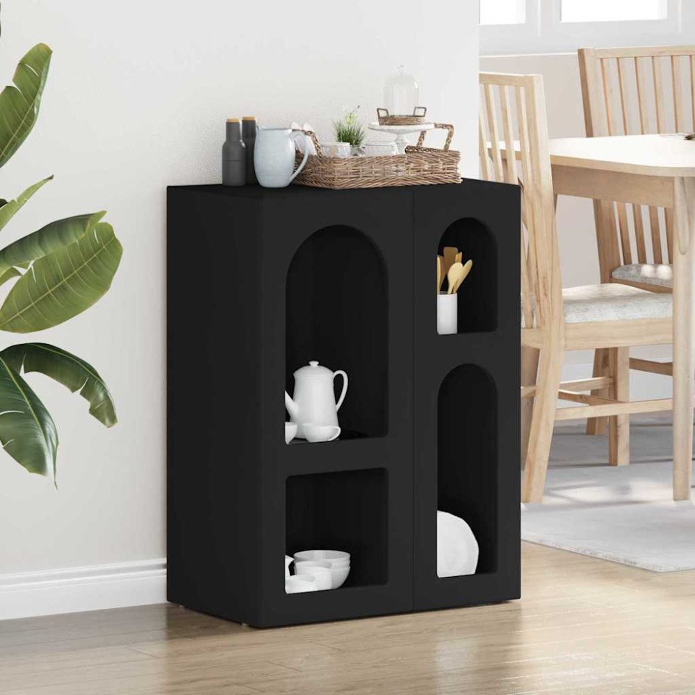 vidaXL Sideboard Svart 59 x 35 x 80.5 cm Konstruerat trä