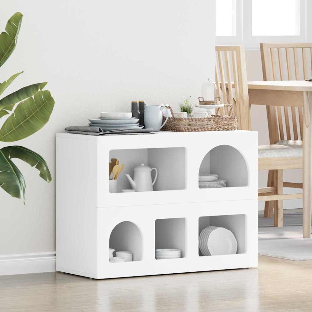 vidaXL Sideboard Vit 80,5 x 35 x 59 cm Konstruerat trä