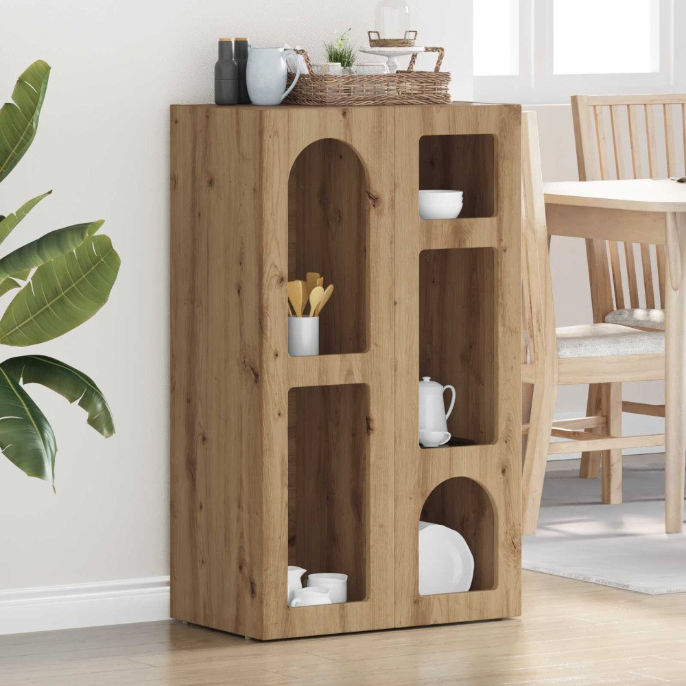 vidaXL Sideboard Artisan Ek 59 x 35 x 100,5 cm Konstruerat trä