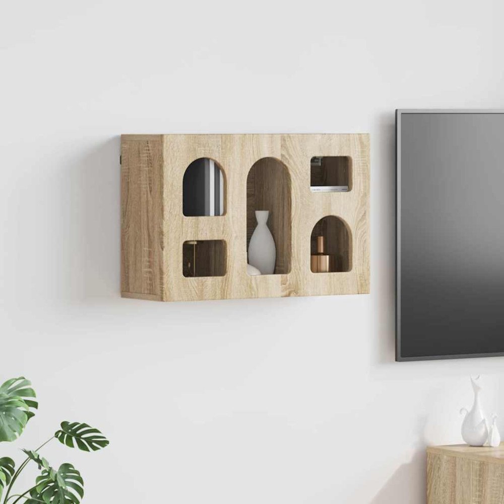 vidaXL Hängande skåp Sonoma-ek 60 x 20 x 40 cm Konstruerat trä