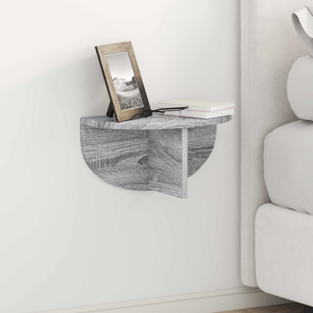 vidaXL Vägg hylla Grå Sonoma 38 x 19 x 19 cm Konstruerat trä