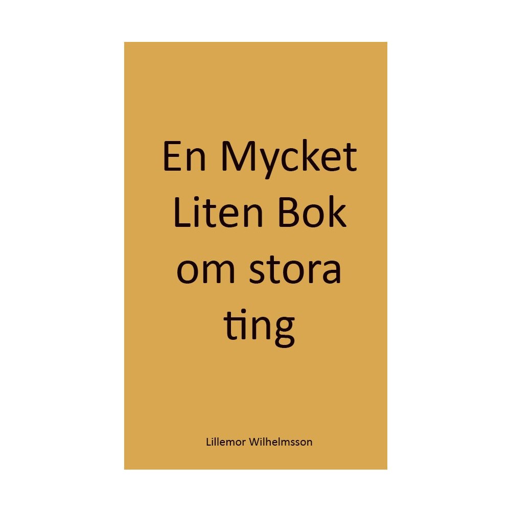 Lillemor Wilhelmsson En mycket liten bok om stora ting (häftad)