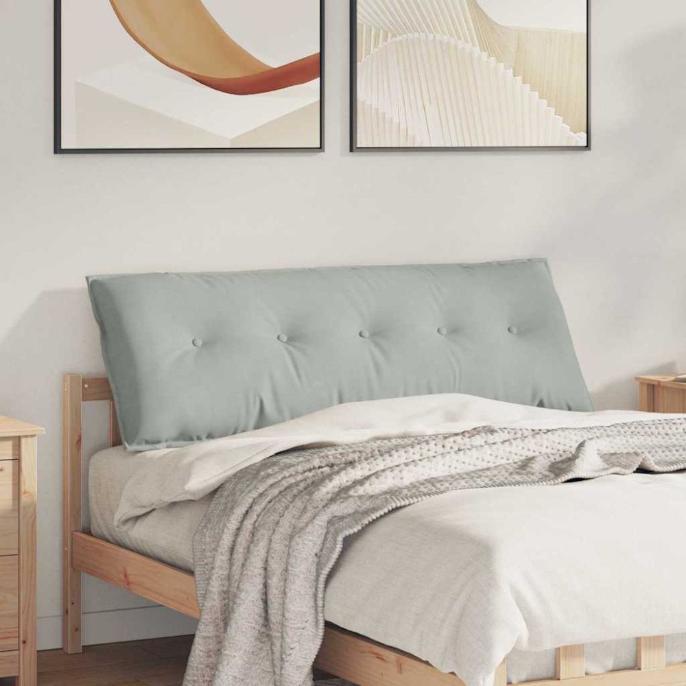 vidaXL Ryggkudde Ljusgrå 140 x 50 cm Kordread tyg