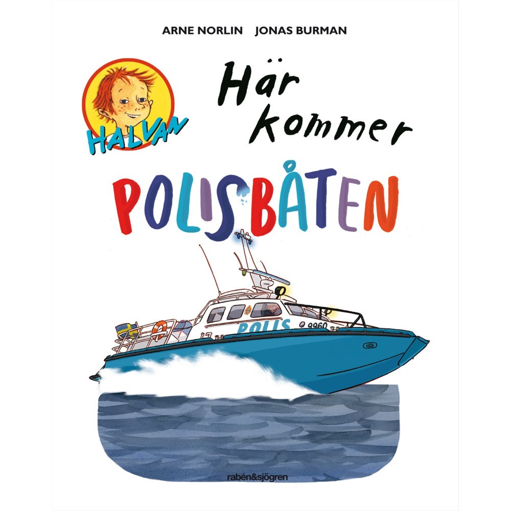 Rabén & Sjögren Här kommer polisbåten (bok, kartonnage)
