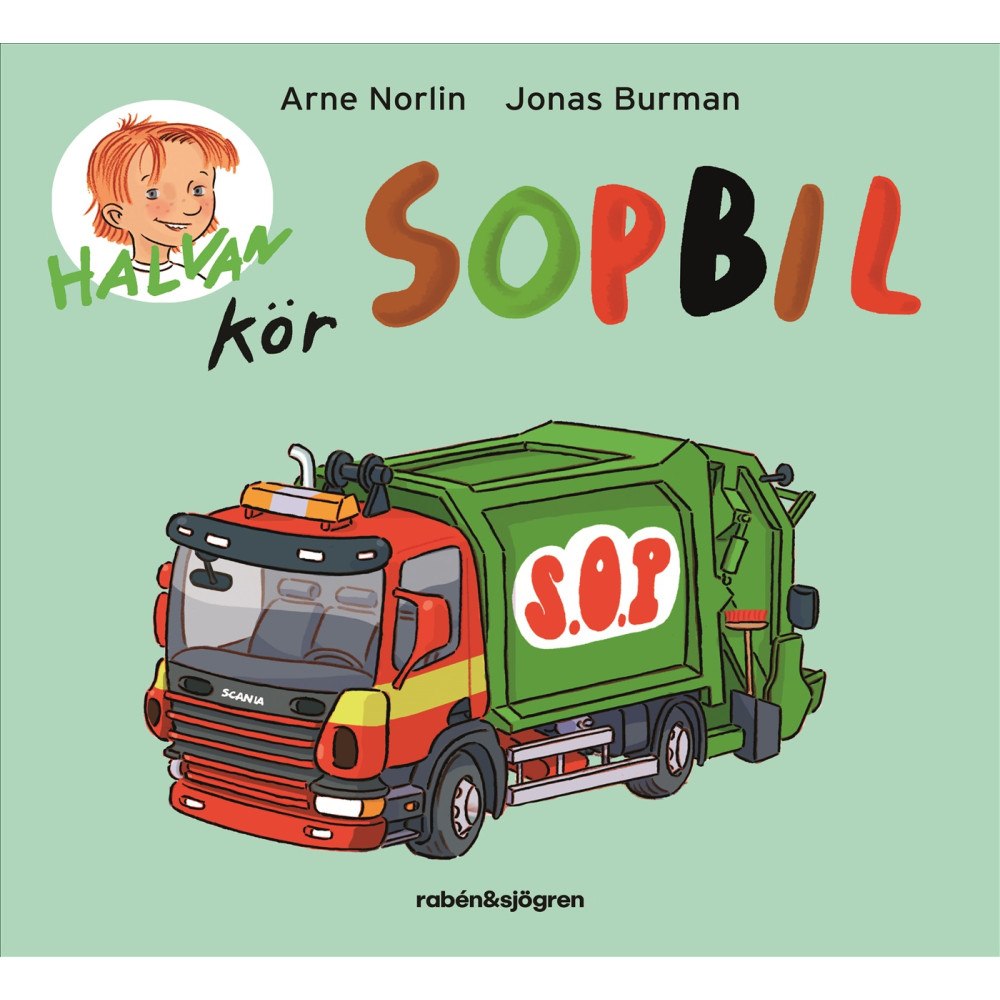 Arne Norlin Halvan kör sopbil (bok, board book)