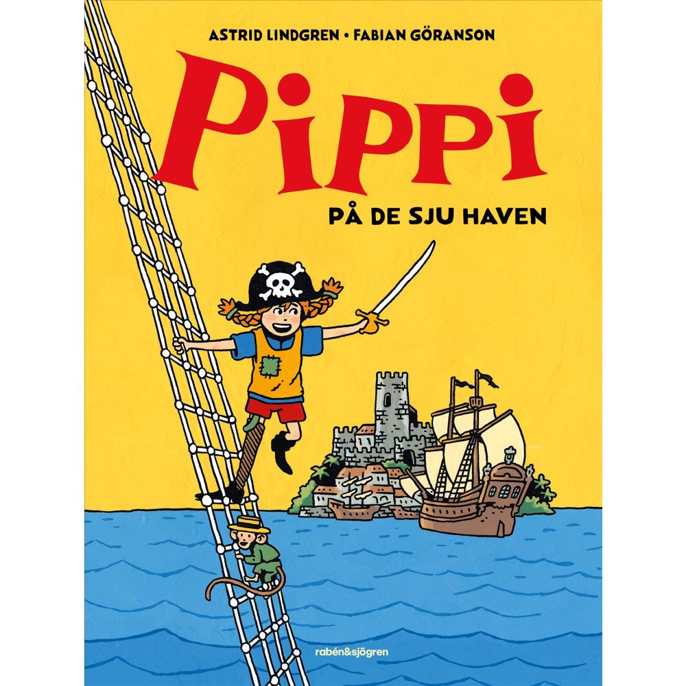 Astrid Lindgren Pippi på de sju haven (inbunden)