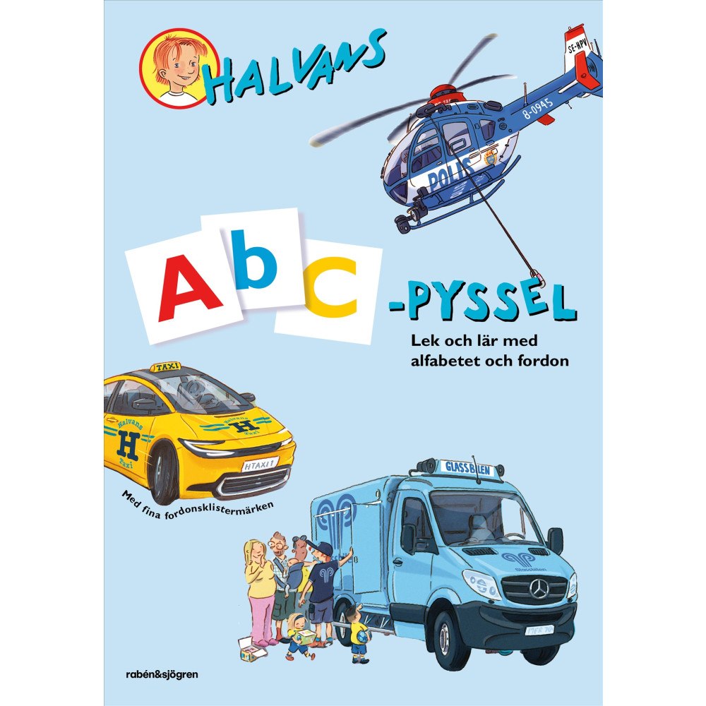 Arne Norlin Halvans ABC-pyssel : med klistermärken (häftad)