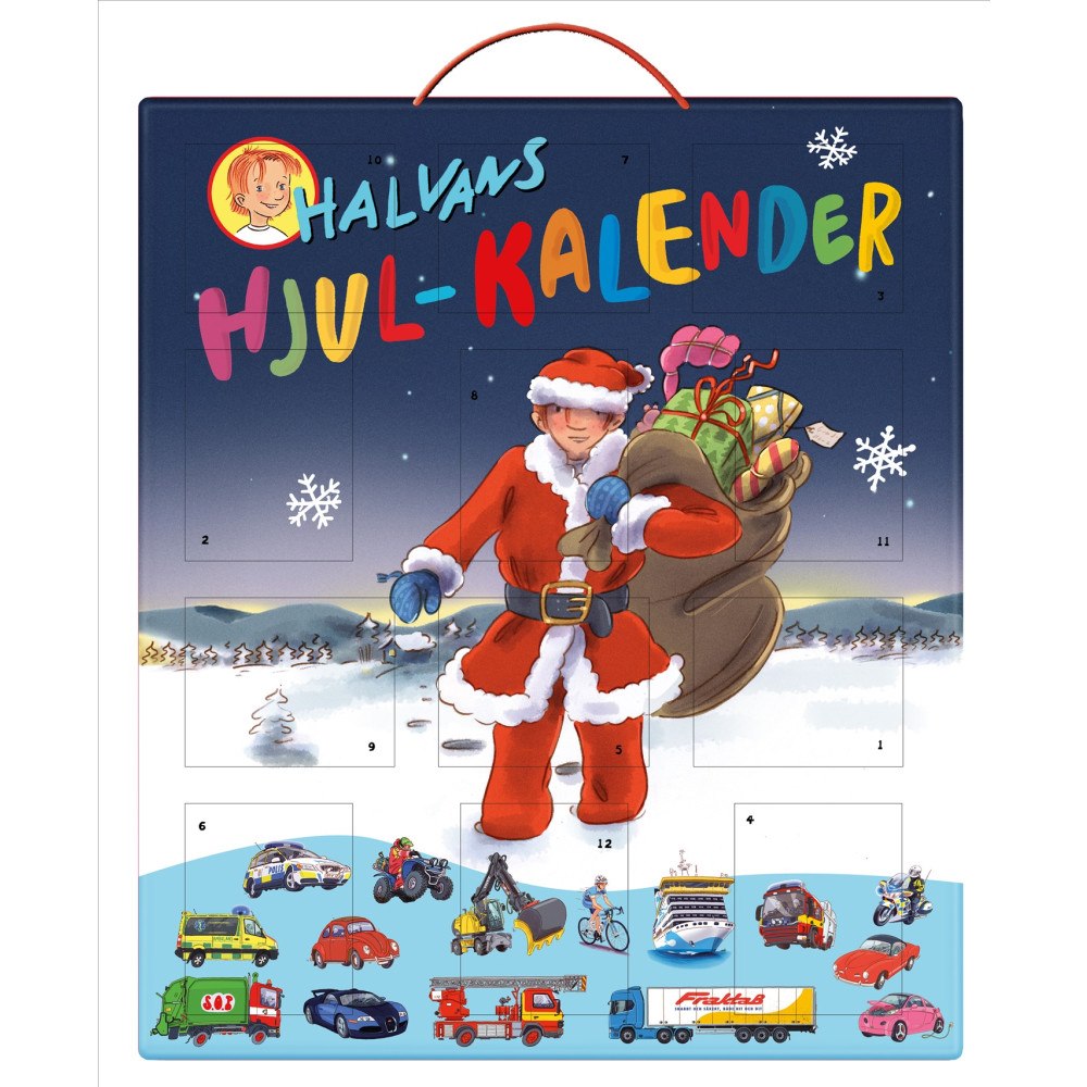 Arne Norlin Halvans hjul-kalender : kalender med 24 presentluckor (häftad)