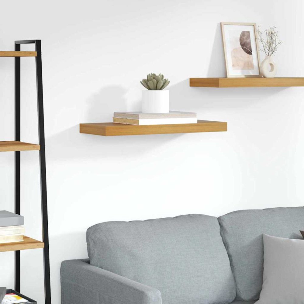 vidaXL Vägg hylla Väggmonterad Brun 50 x 23 x 4 cm Konstruerat trä