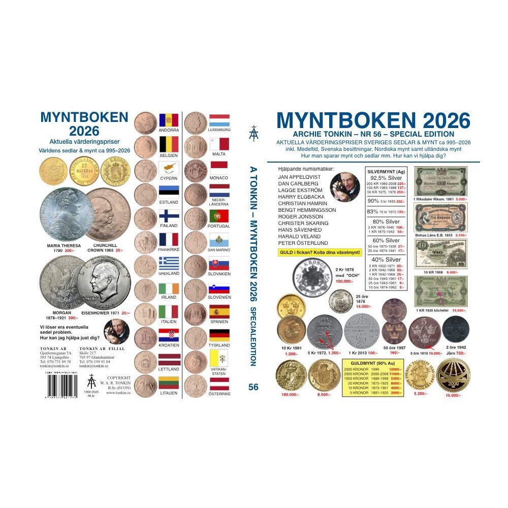 Archie Tonkin Myntboken 2026 : nr 56 (häftad)