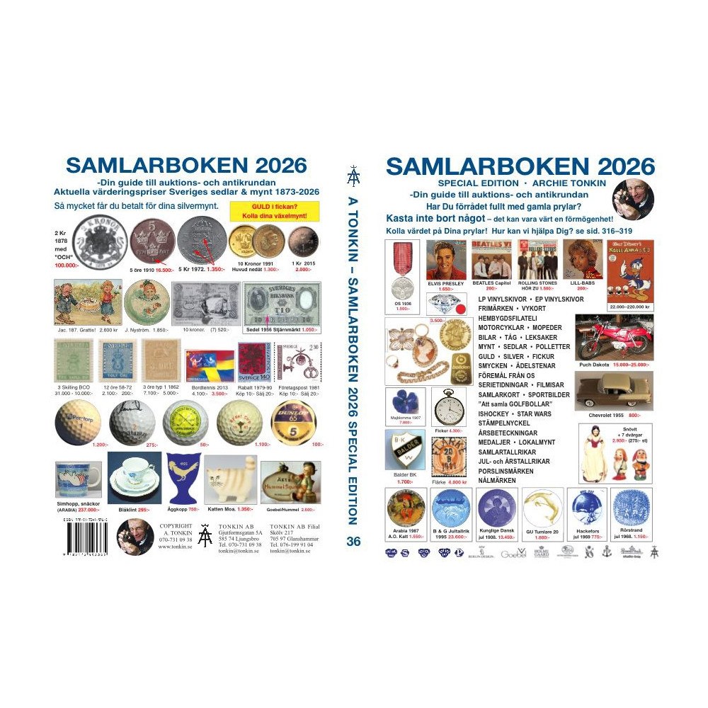Archie Tonkin Samlarboken 2026 : nr 36 (häftad)