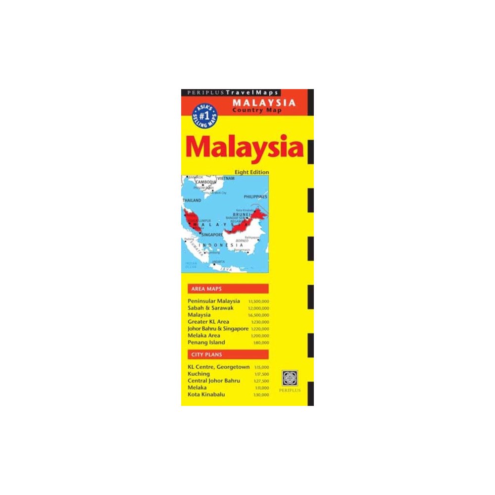 Tuttle Publishing Malaysia Travel Map Eighth Edition