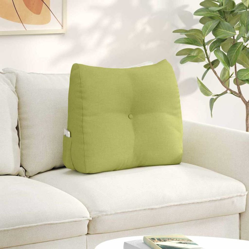 vidaXL Ryggkudde Ljusgrön 60 x 24 x 50 cm tyg