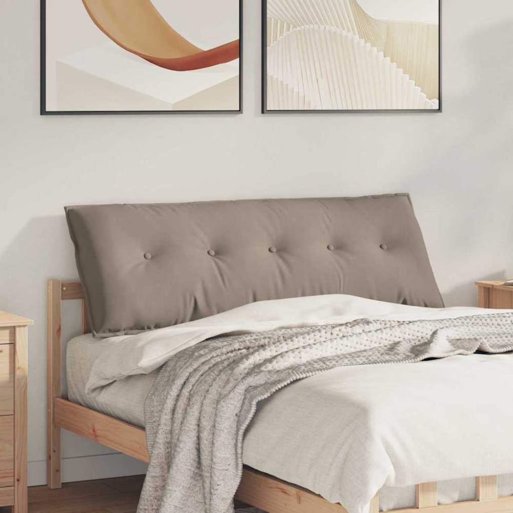 vidaXL Ryggkudde Taupe 140 x 50 cm Mikrofiber Tyg