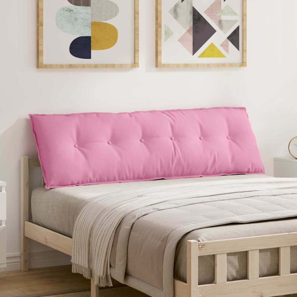 vidaXL Ryggkudde Rosa 160 x 19 x 50 cm tyg