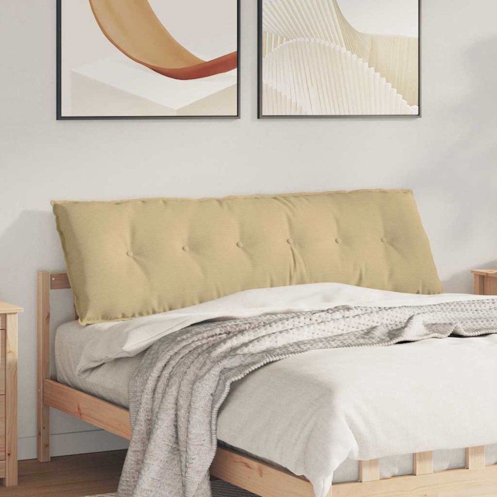 vidaXL Ryggkudde Grågrön 160 x 50 cm Kordread tyg