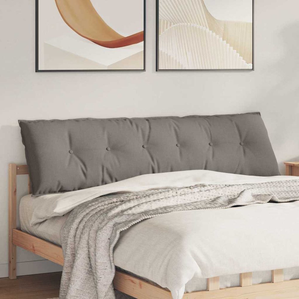 vidaXL Ryggkudde Taupe 180 x 19 x 50 cm tyg