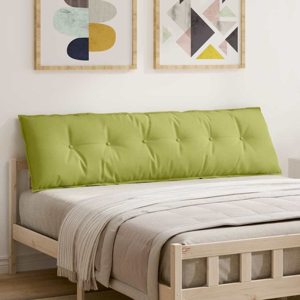 vidaXL Ryggkudde Ljusgrön 180 x 19 x 50 cm tyg