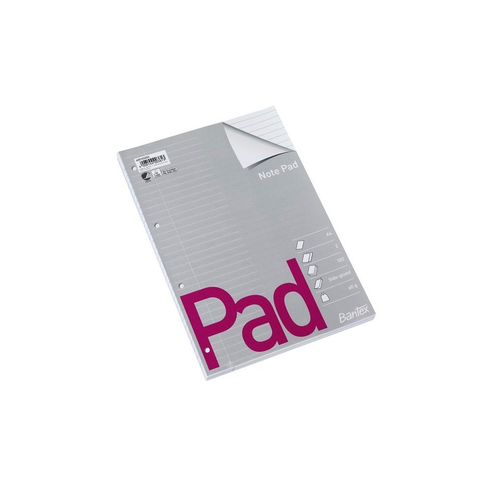 BANTEX Block Bantex A4, linjerat med hål